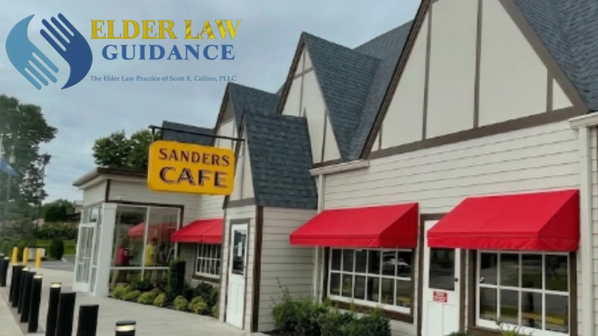 Street view of Sanders Cafe in london, kentucky where local residents need probate services.