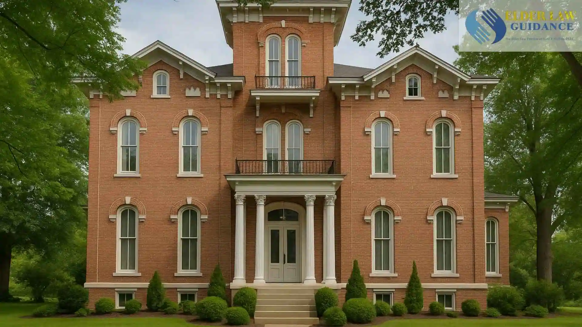 Front view of White Hall Historic Site, a red-bricked historic home in Richmond, Kentucky, symbolizing the importance of elder care and Medicaid crisis planning for local families.