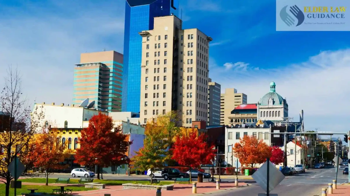 An image of an metropolitan areas in kentucky, where there is a large population of seniors needing elder law and VA disability services.
