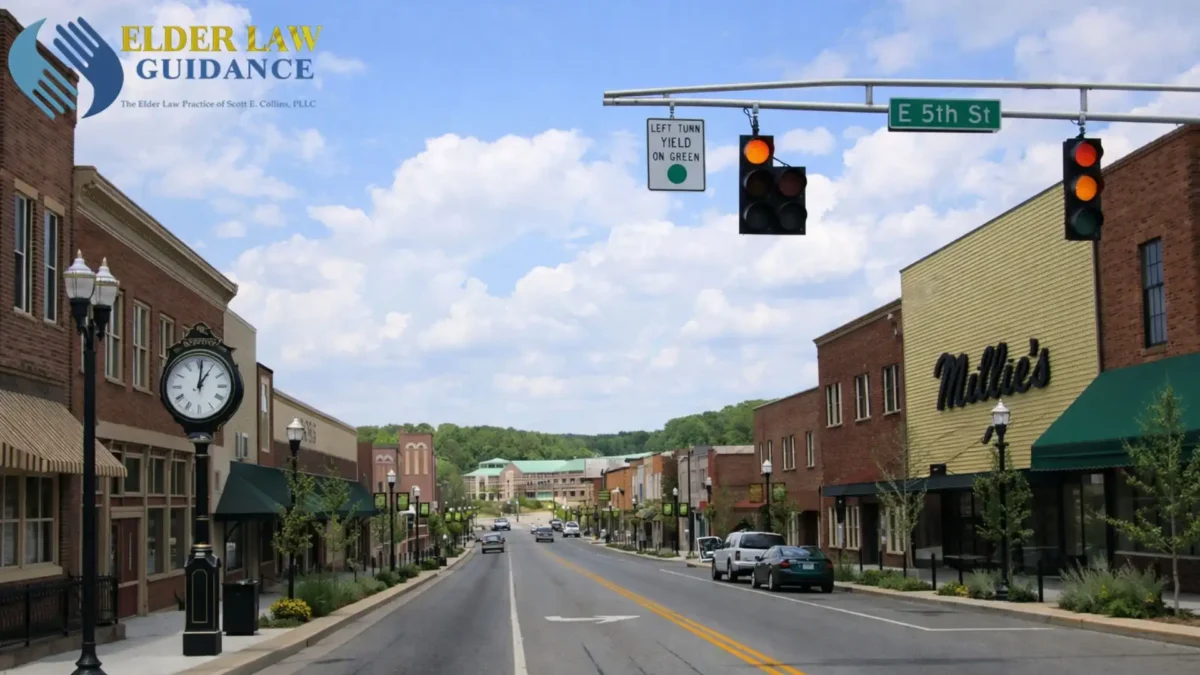 An image of Downtown London, Kentucky, where a growing senior population often needs estate planning services.